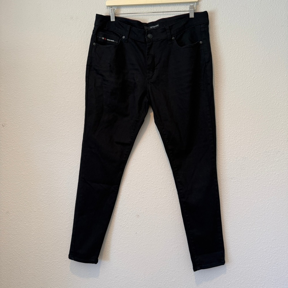 Fried Denim Mens Super Skinny Jeans Black Stretch Pants 36x30 Streetwear Edgy